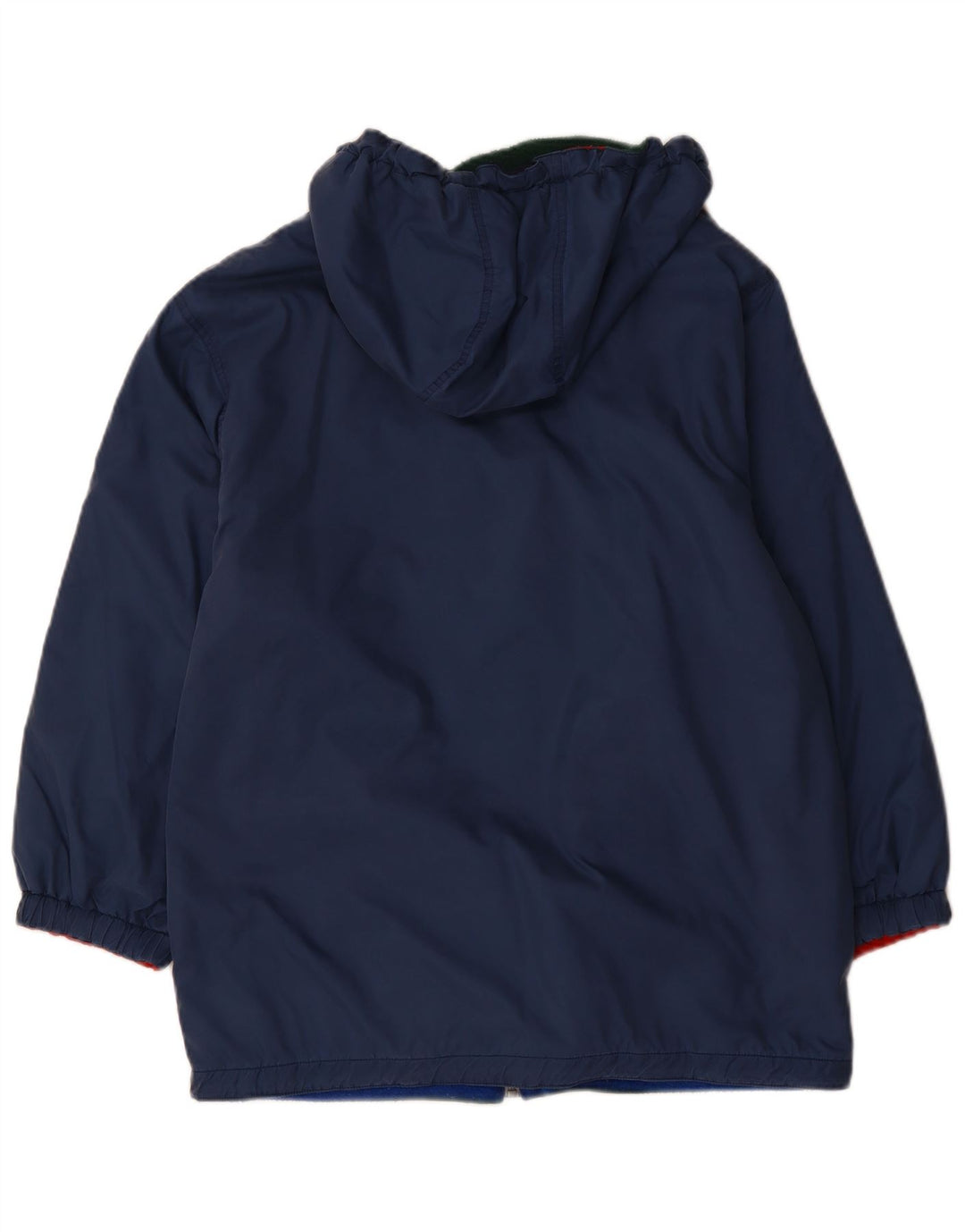 Jaqueta feminina VINTAGE reversível com capuz grande Reino Unido 12 azul marinho médio