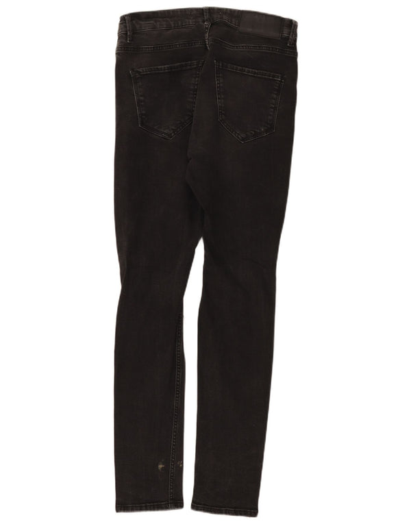 Zara Mens Jeans Skinny Distressed EU 40 Médio W31 L30 Algodão Preto