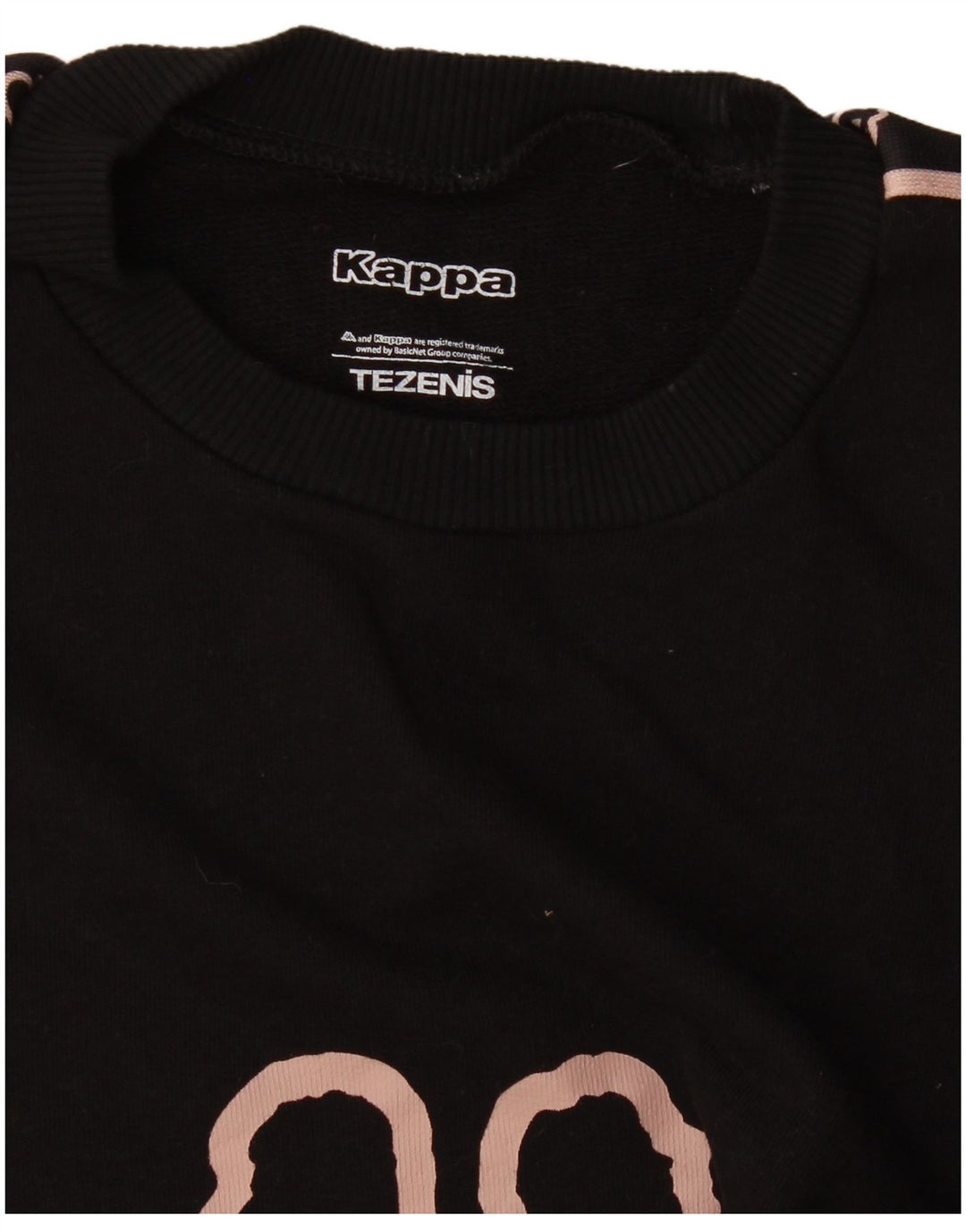 Kappa feminino Tezenis gráfico moletom jumper UK 16 grande preto