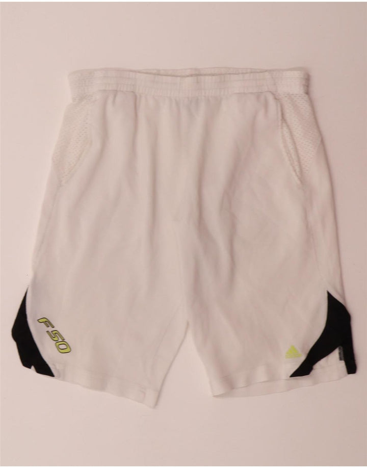 ADIDAS Mens Clima 365 Sport Shorts Médio Branco Colourblock Poliéster