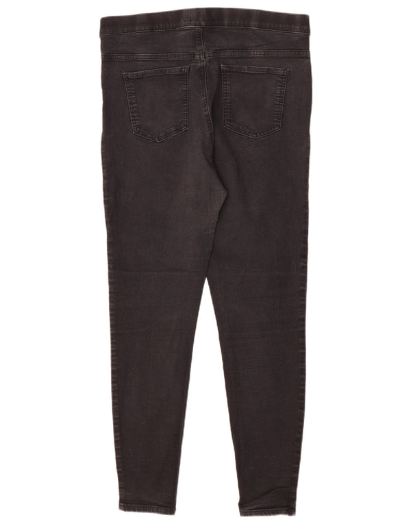 Calça jeans feminina Marks & Spencer UK 16 grande W32 L28 algodão cinza