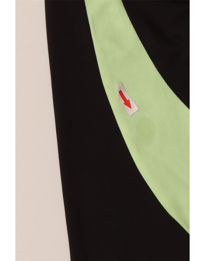 Puma Meninos Zip Neck Pulôver Treino Top 7-8 Anos Preto Colorblock