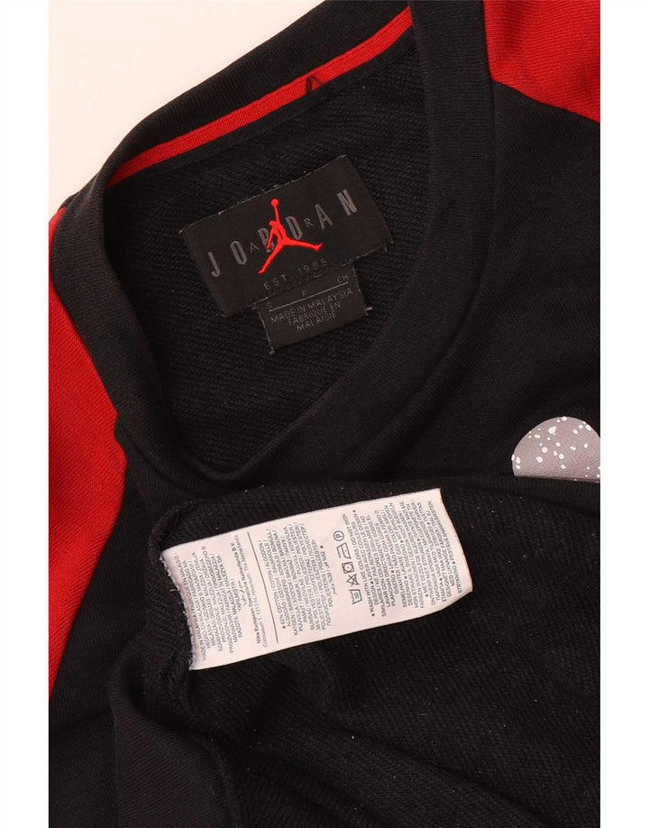 Jordan moletom gráfico masculino jumper pequeno preto colorblock algodão