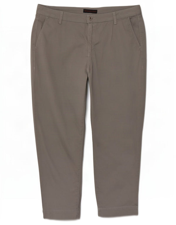 Calças cortadas femininas Trussardi W34 L24 cinza