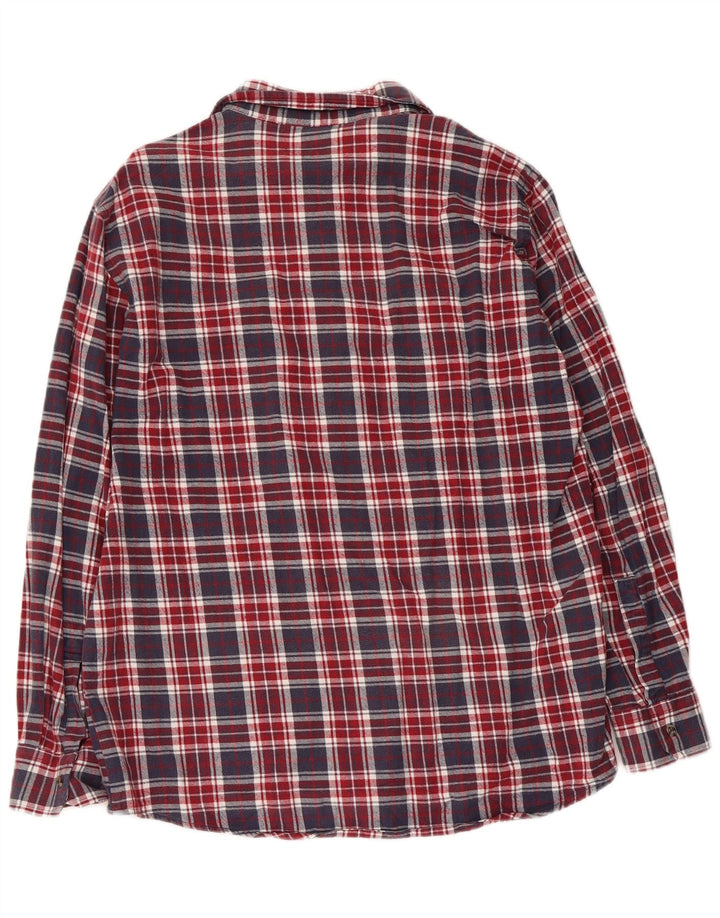 Camisa masculina de flanela Sea Barrier xadrez vermelho médio