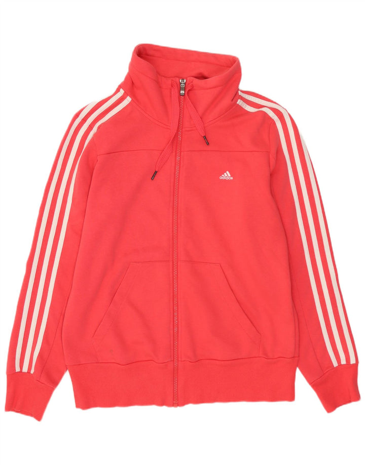Adidas Womens Climalite Tracksuit Top Jacket UK 12/14 Médio Rosa