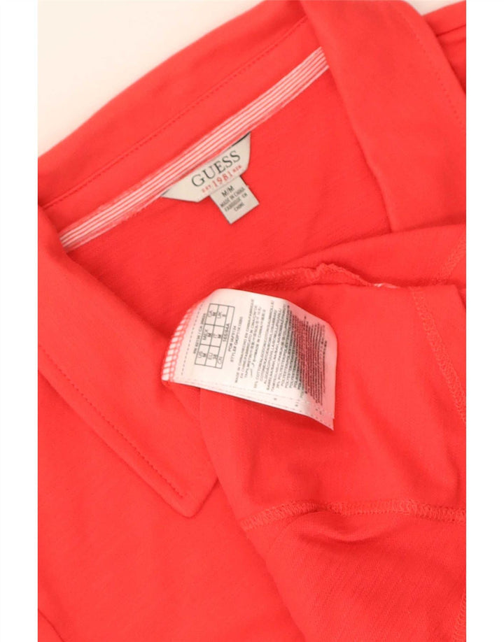 Camisa polo feminina Guess UK 12 algodão vermelho médio