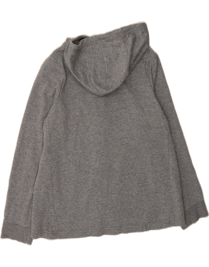 NIKE Girls Zip Hoodie Sweater 13-14 Years XL Grey Cotton Vintage Nike and Second-Hand Nike from Messina Hembry 