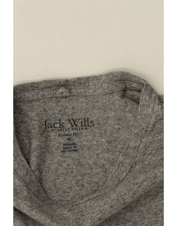 Camiseta masculina Jack Wills Classic Fit Top de algodão cinza médio
