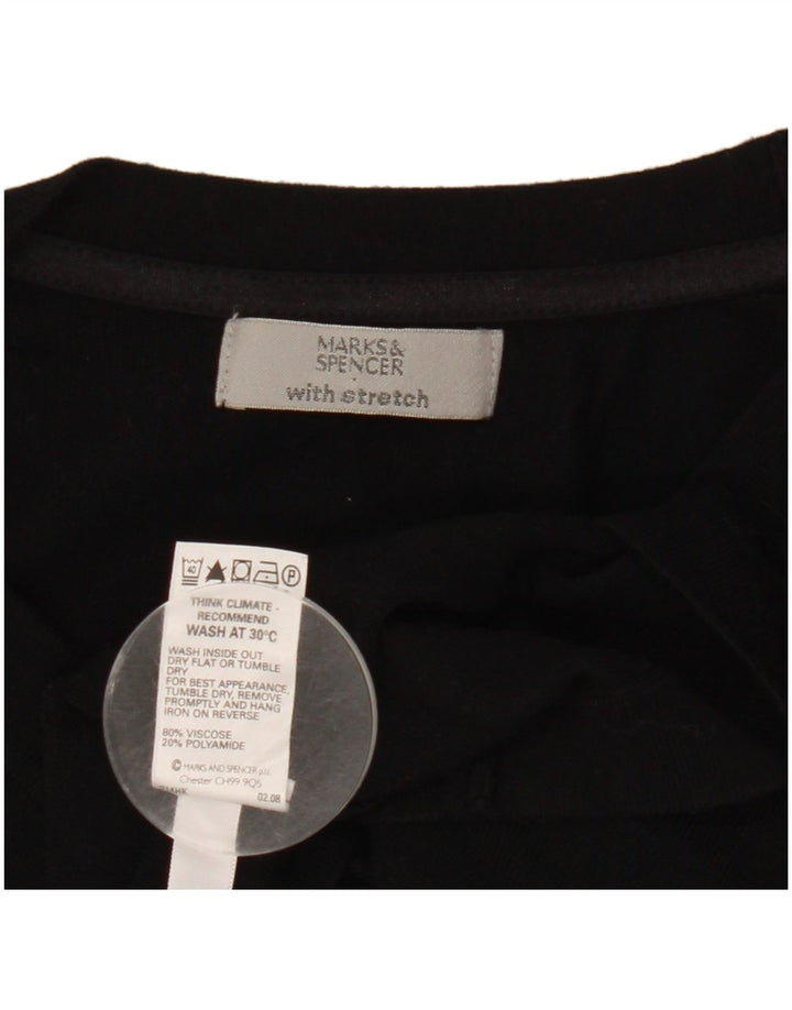 Bolero feminino Marks & Spencer UK 14 médio preto viscose
