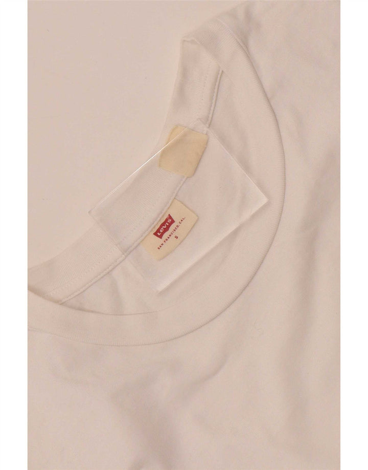 Camiseta feminina Levi's Top UK 10 pequena branca