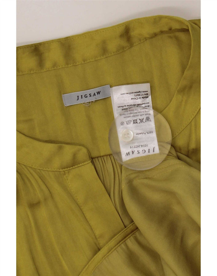 Jigsaw Túnica feminina sem mangas grande poliéster amarelo