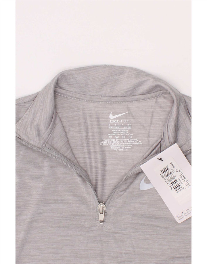 Nike Boys Dri Fit Pullover Treino Top 4-5 Anos Pequeno Cinza Salpicado