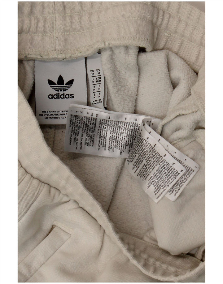 ADIDAS Calça de treino masculina Joggers Médio Off White Algodão