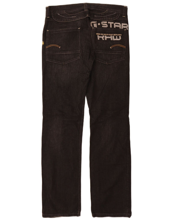 G-Star feminino gráfico reto jeans W30 L34 cinza