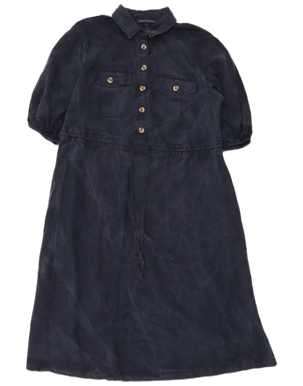 Vestido maxi feminino French Connection UK 14 médio azul marinho Lyocell