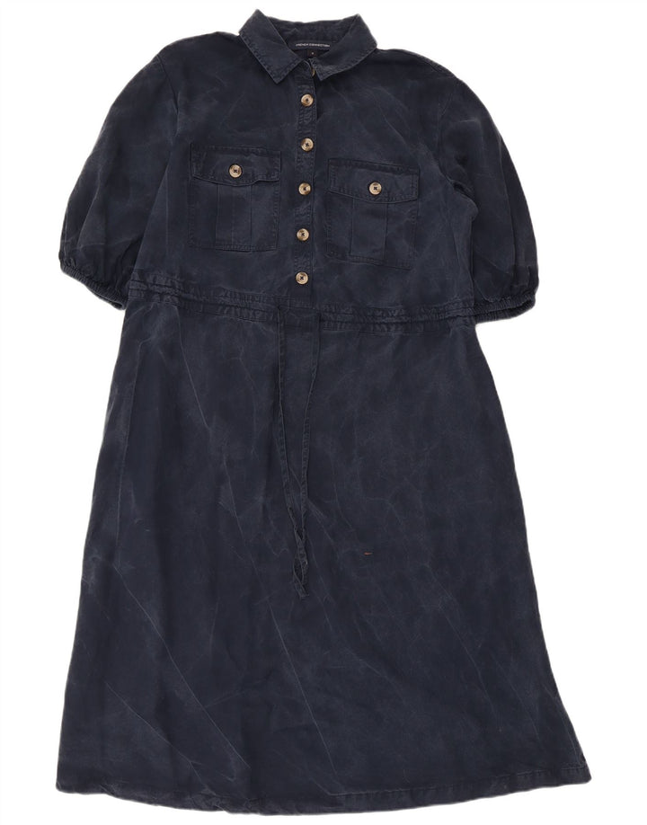Vestido maxi feminino French Connection UK 14 médio azul marinho Lyocell