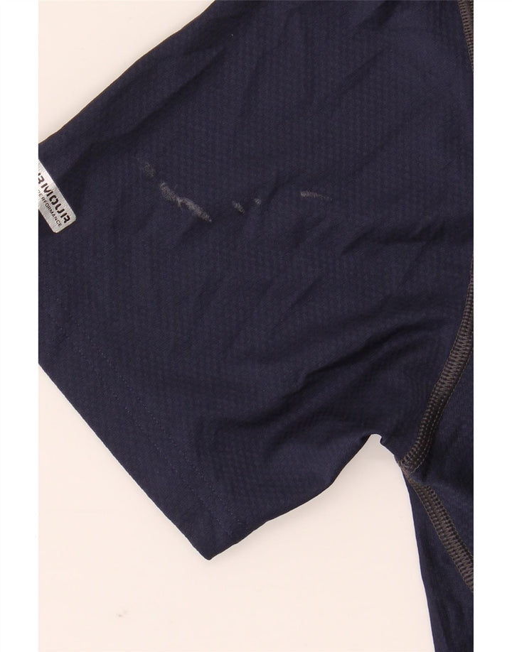 Camiseta masculina Under Armour Heat Gear Top pequeno azul marinho poliéster