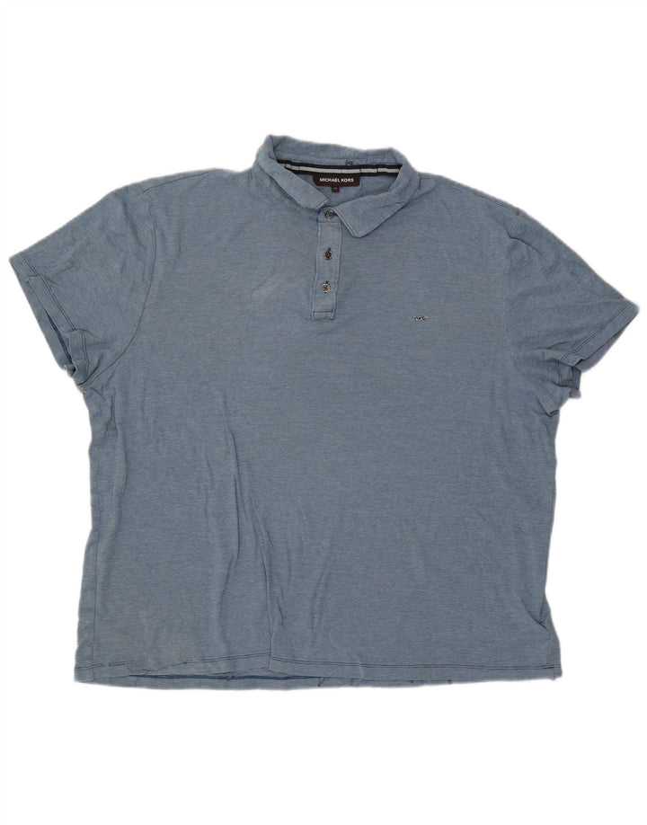 Camisa polo masculina Michael Kors 2XL algodão azul