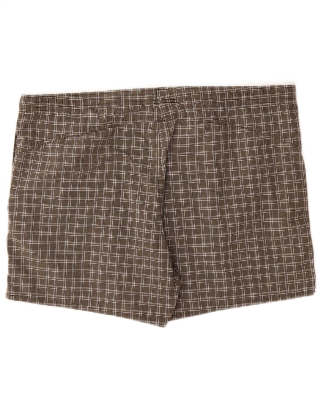 Shorts de natação masculino Adidas grande poliéster xadrez cáqui