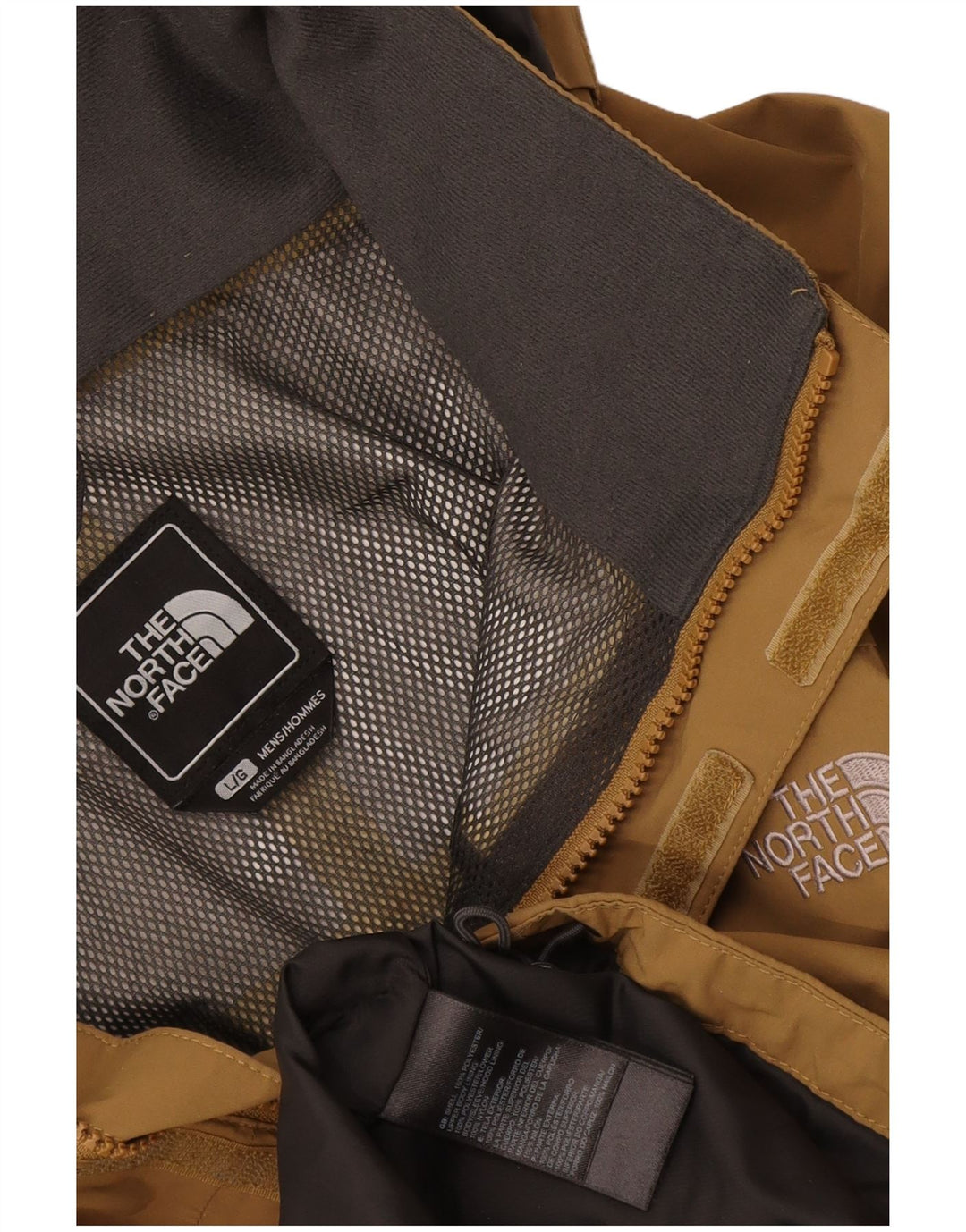 Jaqueta de chuva masculina com capuz The North Face UK 40 grande poliéster marrom