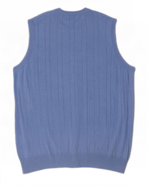 Regata masculina Marks & Spencer com colete pequeno de algodão azul