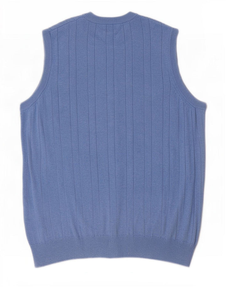 Regata masculina Marks & Spencer com colete pequeno de algodão azul