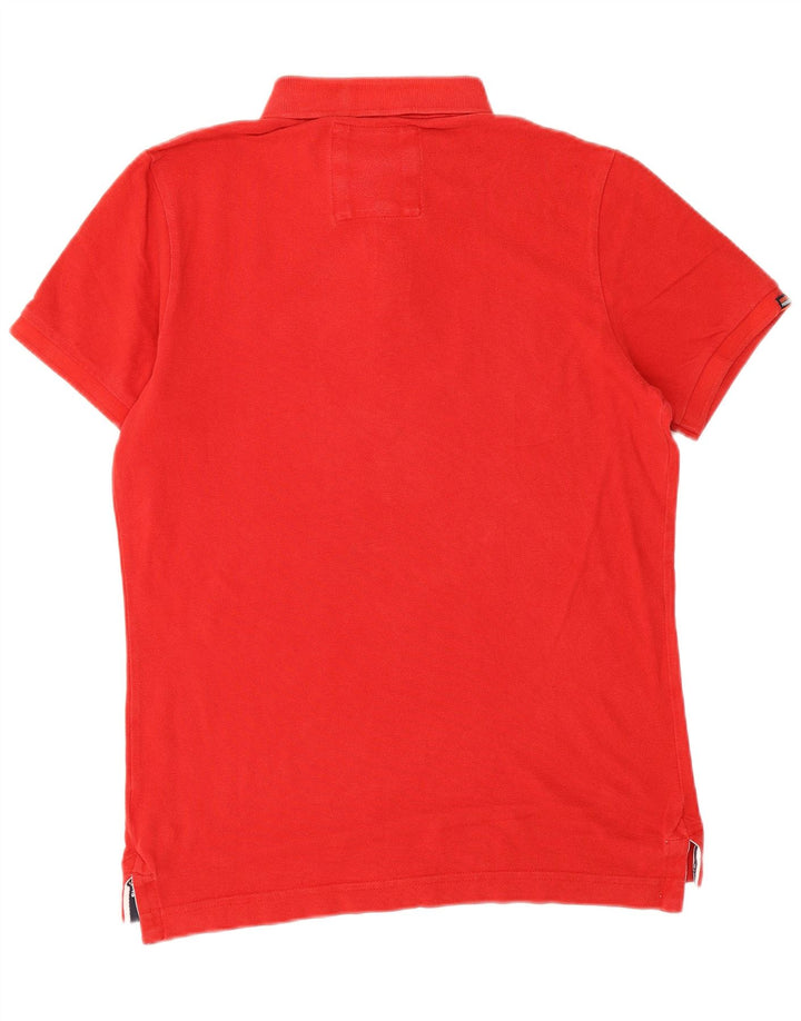 Camisa polo masculina Superdry grande algodão vermelho