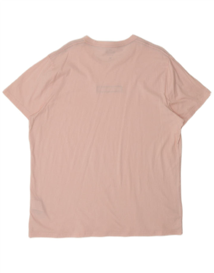 Camiseta masculina HOLLISTER Top 2XL algodão rosa