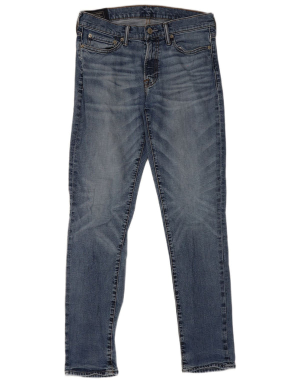 Abercrombie & Fitch Masculino Rustin Athletic Skinny Jeans W31 L32 Azul Algodão