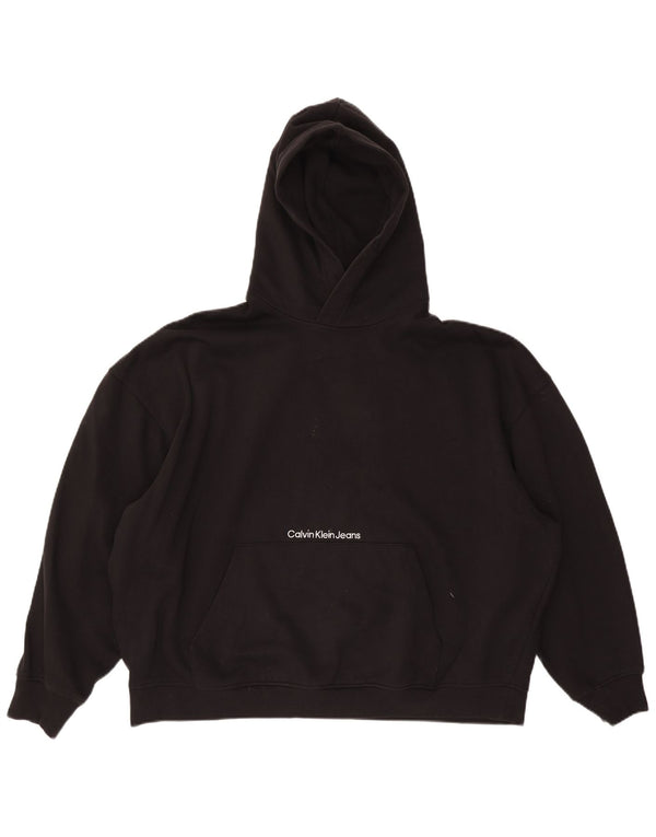 Calvin Klein Jeans moletom com capuz masculino 3XL algodão preto