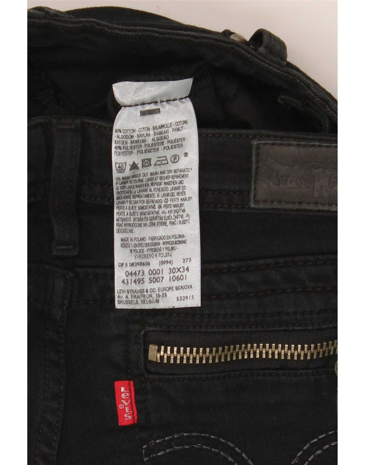 Jeans skinny feminino Levi's W30 L29 algodão preto