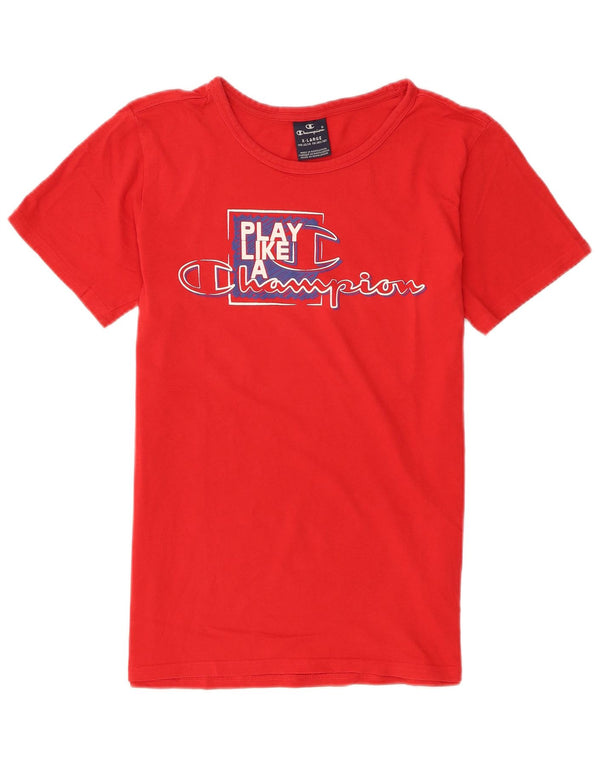 Camiseta Champion Boys Graphic 13-14 Anos XL Vermelho Algodão