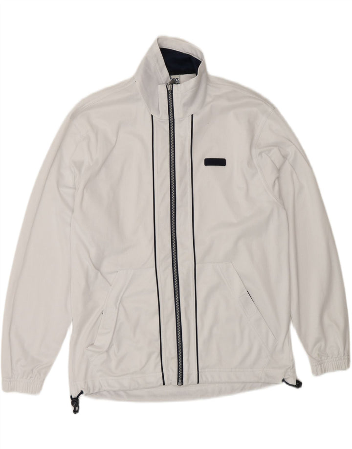 ASICS Mens Loose Fit Tracksuit Top Jacket XS Poliéster Branco