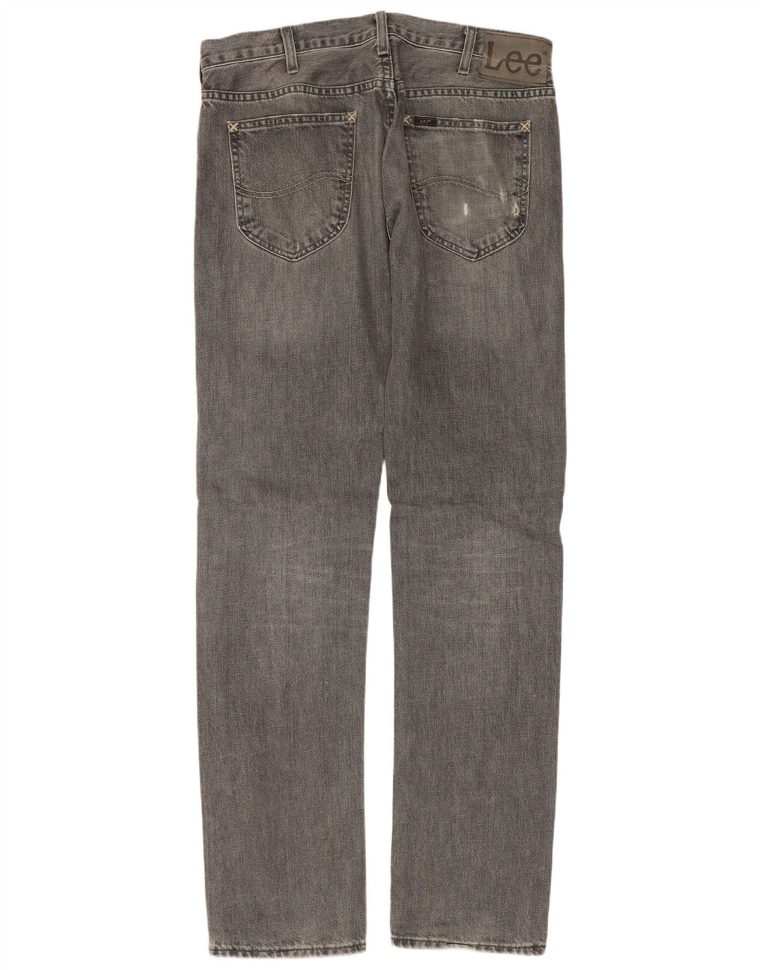 LEE Masculino Daren Straight Jeans W33 L34 Cinza Algodão