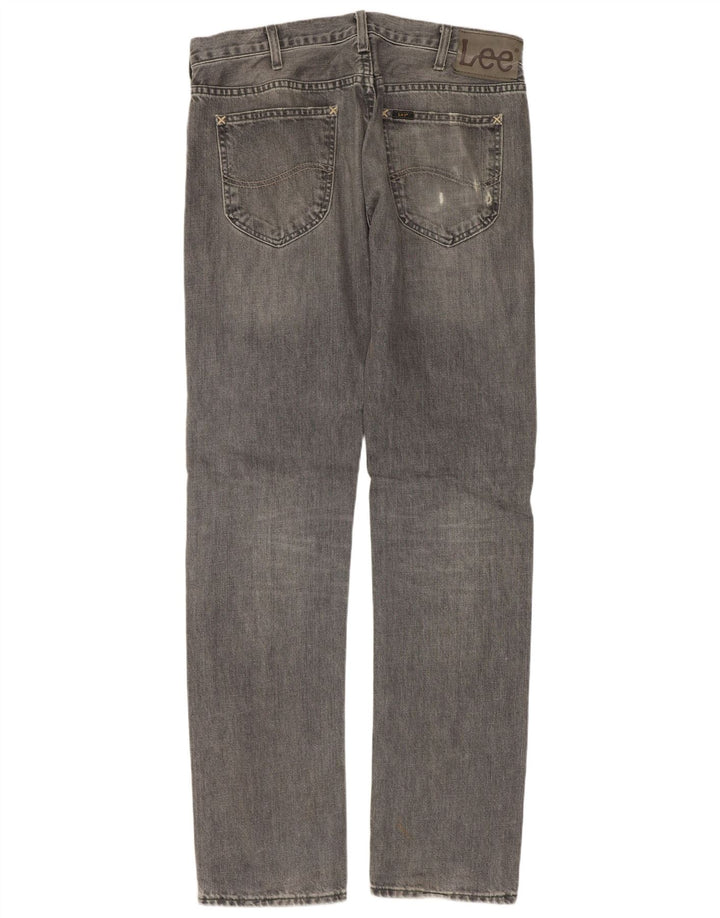 LEE Masculino Daren Straight Jeans W33 L34 Cinza Algodão