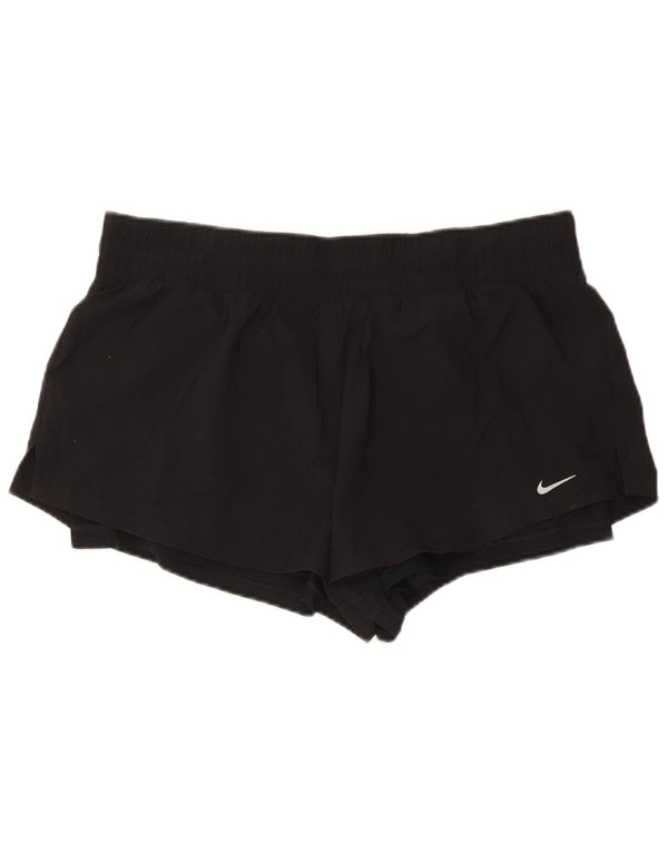 Shorts esportivos femininos Nike Dri Fit UK 18 XL preto poliéster