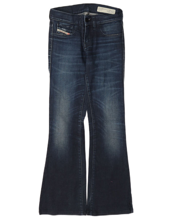 Diesel Feminino Livier Super Slim Flared Jeans W23 L29 Azul Marinho Algodão