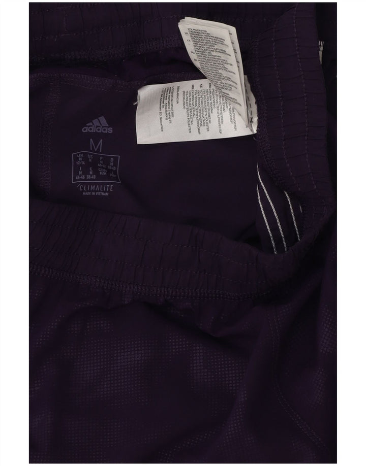 ADIDAS Womens Climalite Sport Shorts UK 12/14 Médio Roxo Poliéster