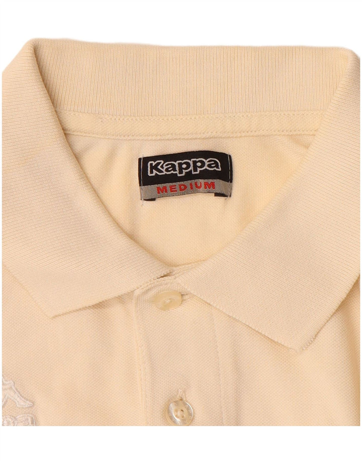 Camisa polo masculina KAPPA de algodão branco médio