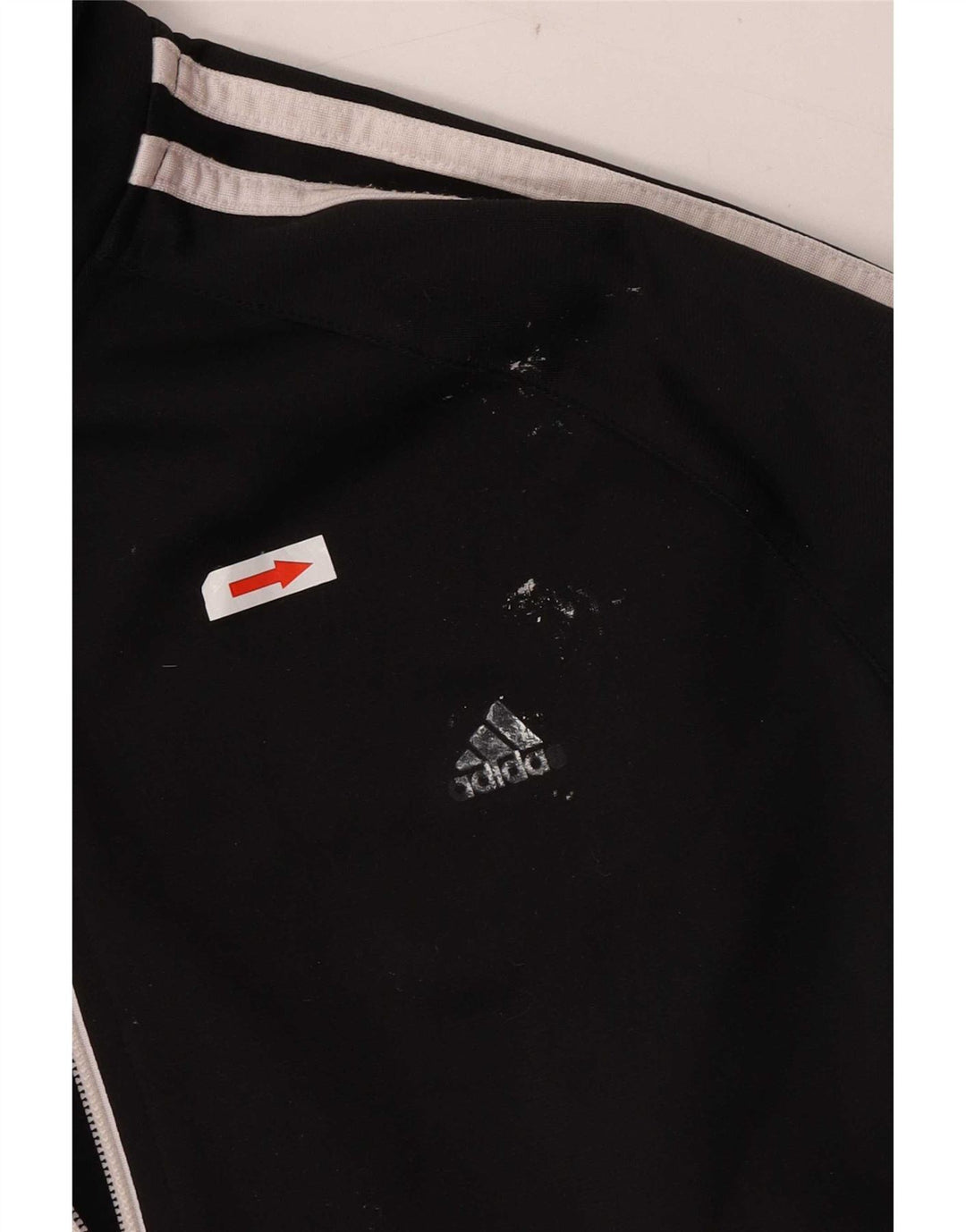 Adidas Womens Tracksuit Top Jacket UK 12/14 Médio Preto Poliéster