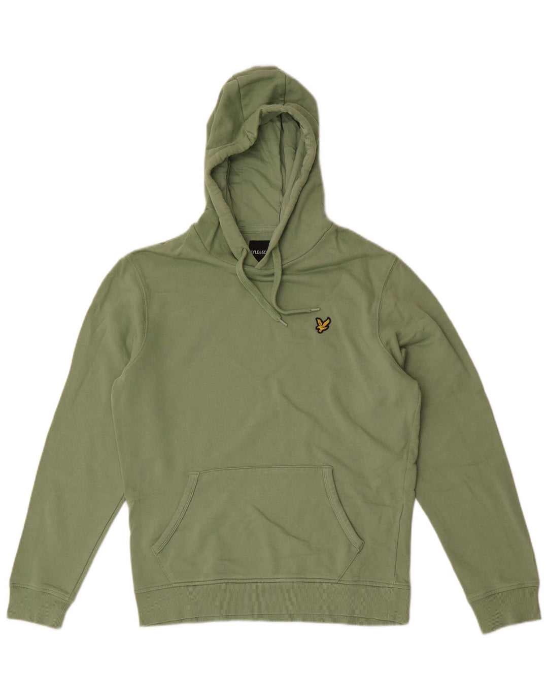 Lyle & Scott moletom com capuz masculino médio algodão verde