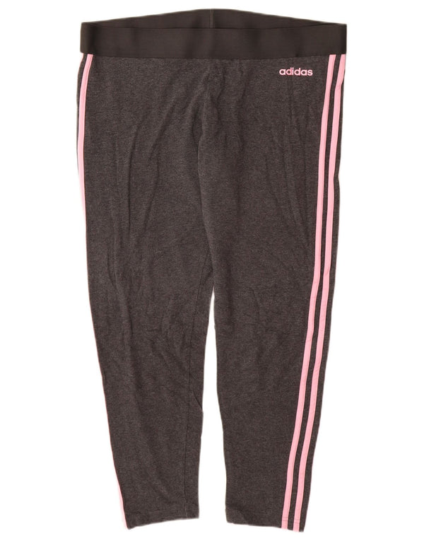 Leggings ADIDAS Mulher UK 20/22 XL Cinza Algodão