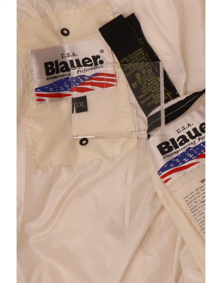 Jaqueta acolchoada feminina Blauer UK 20 2XL poliamida branca