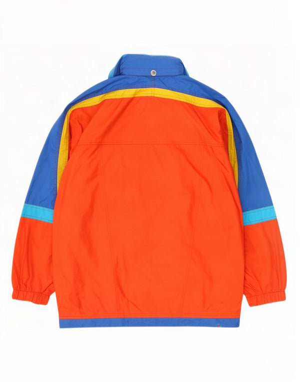 Jaqueta de chuva masculina com capuz Brugi UK 44 2XL laranja Colourblock poliamida