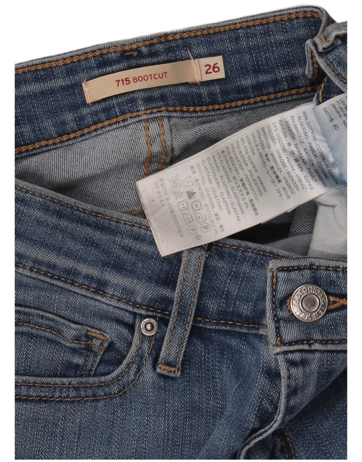 Calça jeans feminina Levi's 715 Bootcut W26 L32 azul algodão