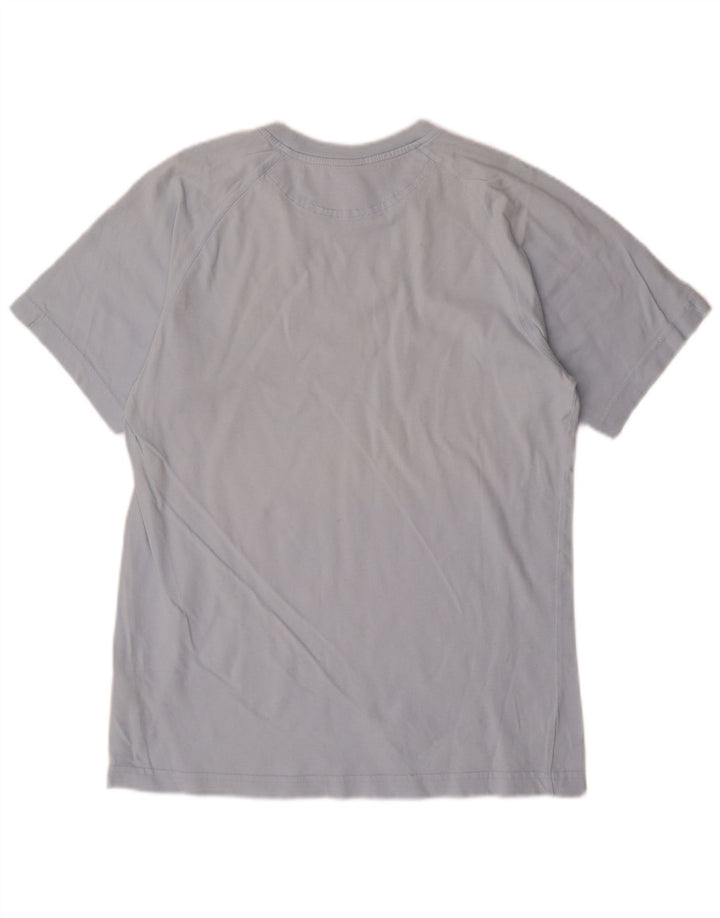 Adidas Mens Camiseta Top Pequeno Algodão Azul