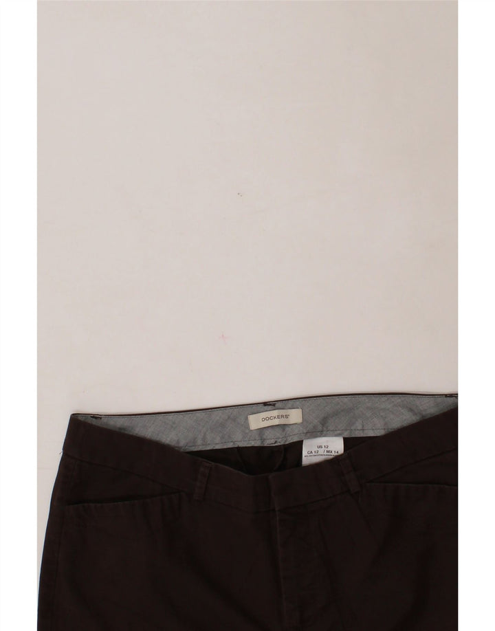 DOCKERS Womens Straight Capri Trousers US 12 Large W32 L22 Brown Cotton Vintage Dockers and Second-Hand Dockers from Messina Hembry 