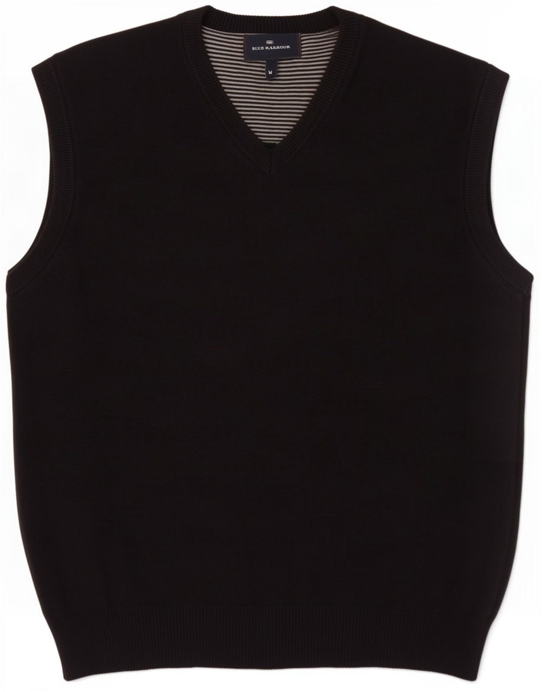 Regata masculina Marks & Spencer Blue Harbor Vest, algodão marinho médio