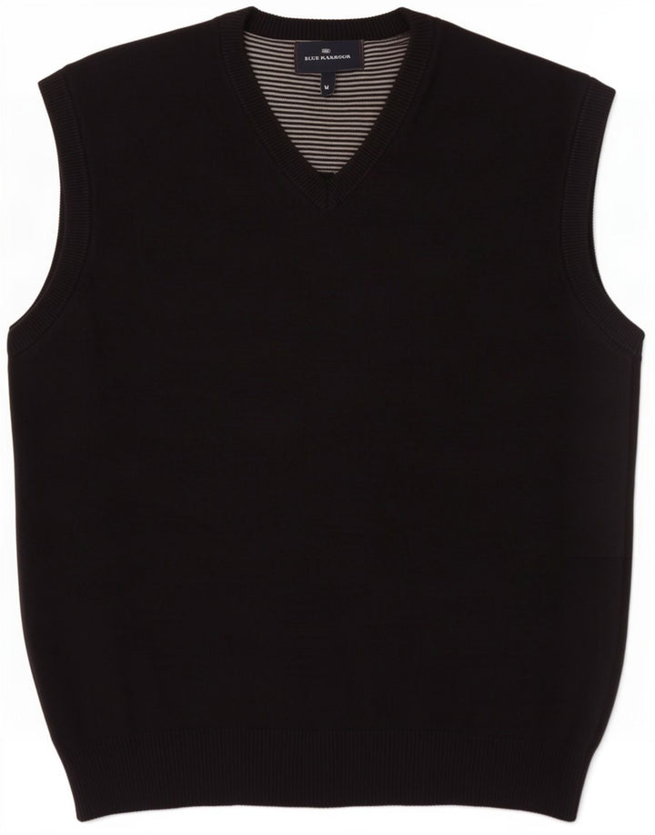 Regata masculina Marks & Spencer Blue Harbor Vest, algodão marinho médio